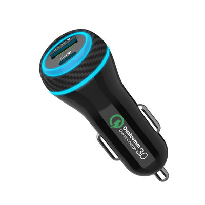 Adattatore del caricatore dell'automobile di controllo di qualità 3,0 51W USB C USB A del palladio per il telefono cellulare